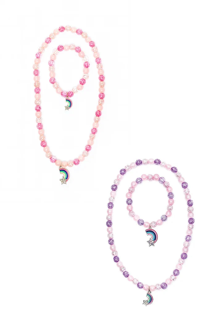 Great Pretenders Rainbow Necklace and Bracelet Set