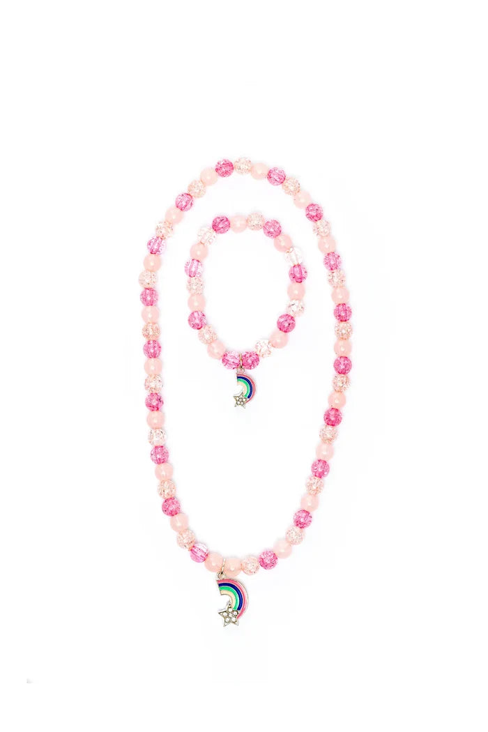 Great Pretenders Rainbow Necklace and Bracelet Set