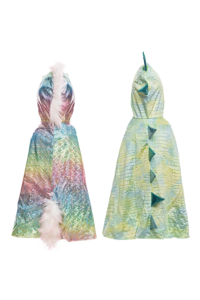 Great Pretenders Rainbow Reversible Unicorn/Dragon Cape