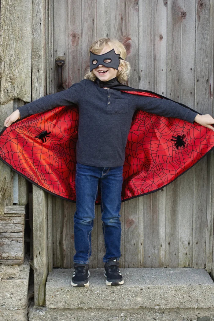 Great Pretenders Reversible Spider/Bat Kids Cape + Mask