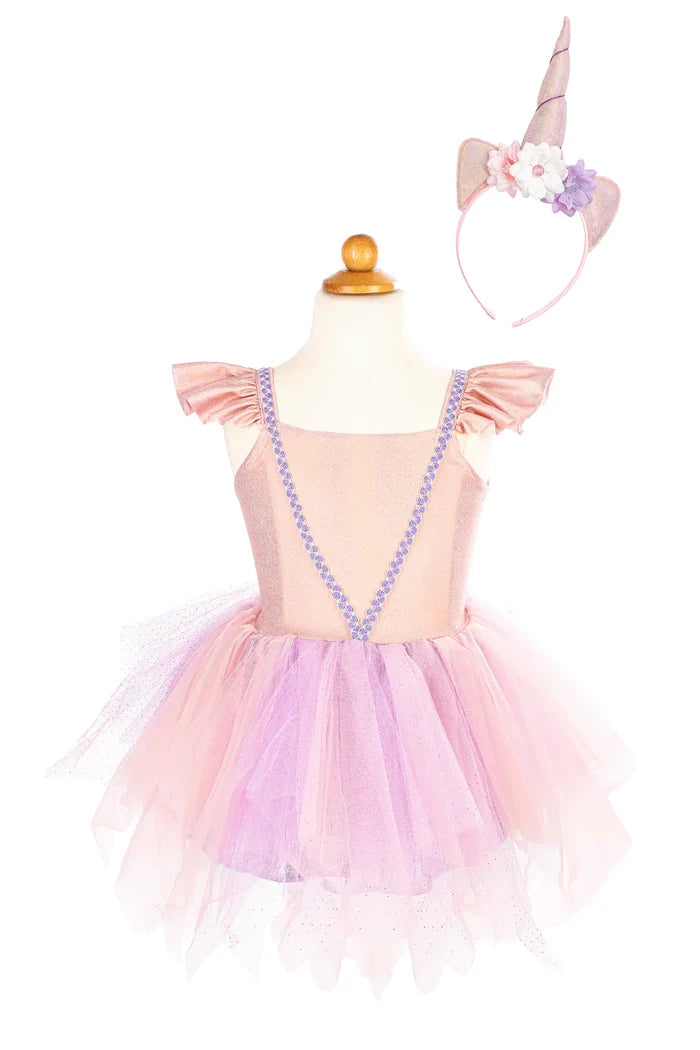 Great Pretenders Shimmer Unicorn Dress + Headband Set
