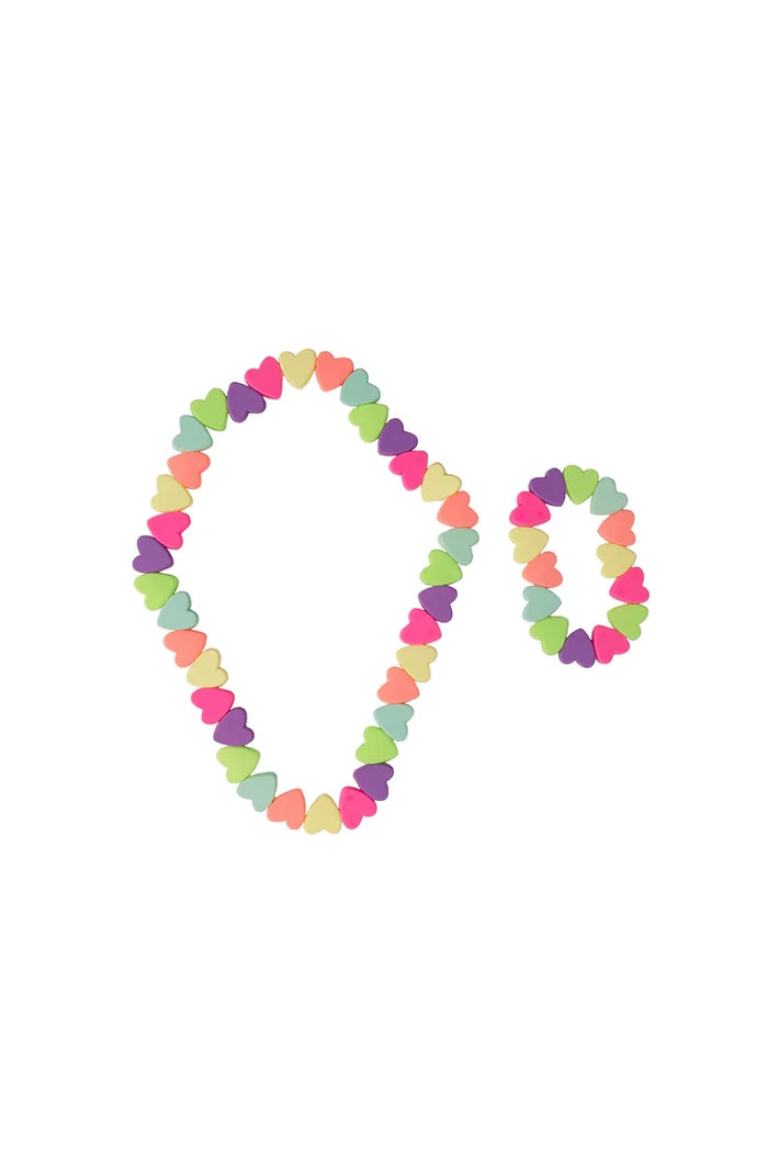 Great Pretenders Sweet Tart Heart Necklace + Bracelet