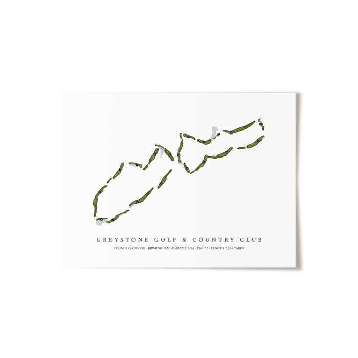 Greystone Golf & Country Club - Founders Course | Golf Course Map | Unframed