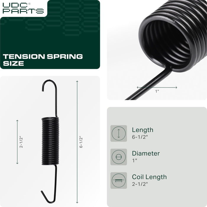 GX21582 Tension Spring / 2 pcs / Replacement for John Deere GX20377 L120 L130 LA130 LA140 LA145 X140 145 D140 D150 D155 D160 D170 G110 Sabre 1642HS 1742HS