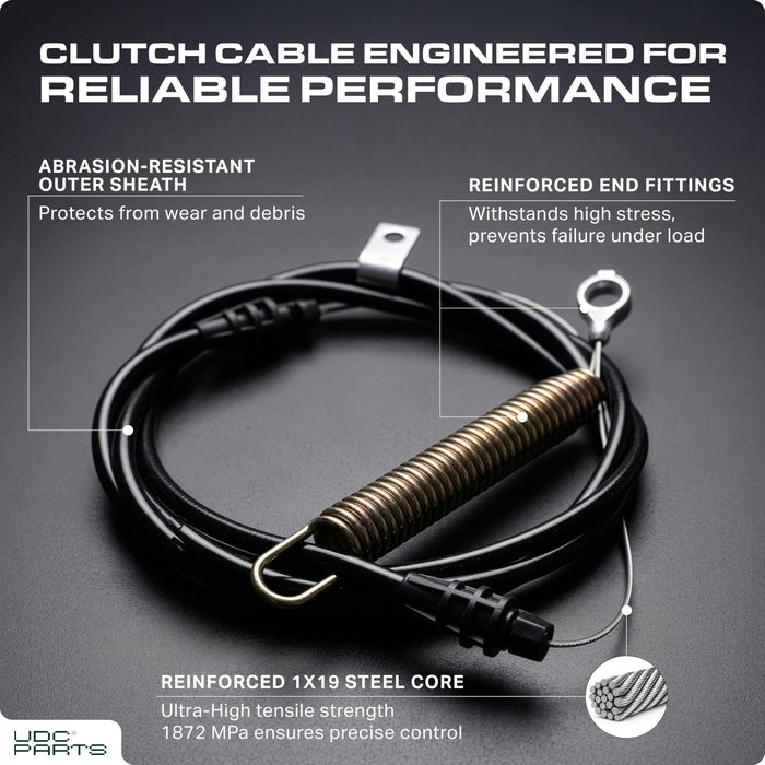 GY21106 PTO Shift Lever Cable Replacement for John Deere LA100 LA105 LA110 LA115 LA120 LA125 LA135 L100 L105 L107 L108 L110 L111 L118 L120 X110 X120 102 105 GY20156 Sabre Sabo Lawn Tractor