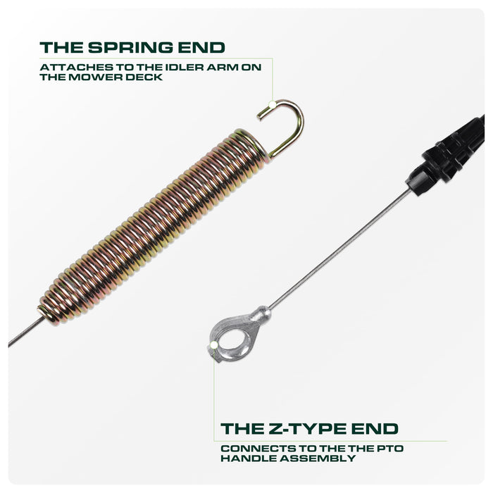 GY21106 PTO Shift Lever Cable Replacement for John Deere LA100 LA105 LA110 LA115 LA120 LA125 LA135 L100 L105 L107 L108 L110 L111 L118 L120 X110 X120 102 105 GY20156 Sabre Sabo Lawn Tractor