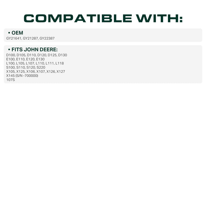 GY21641 Push Pull PTO Control Cable Replacement for John Deere GY21287 D100 D105 D110 D120 D125 D130 X105 X125 X145 107S GY22387 S100 S120 Lawn Tractors