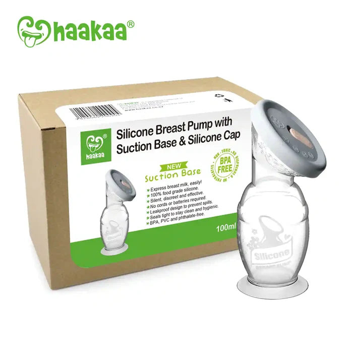 Haakaa Silicone Breast Pump with Suction Base and Silicone Cap