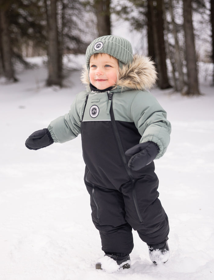 Habit de neige 1 pièce à blocs de couleurs pour bébé garçon