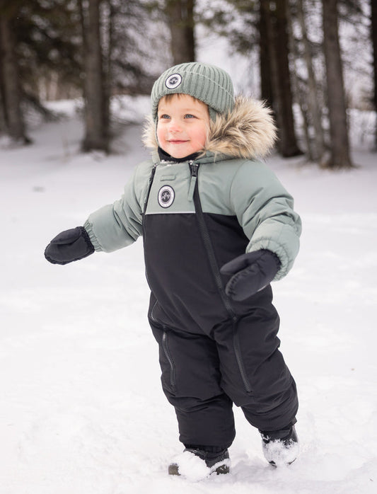 Habit de neige 1 pièce à blocs de couleurs pour bébé garçon