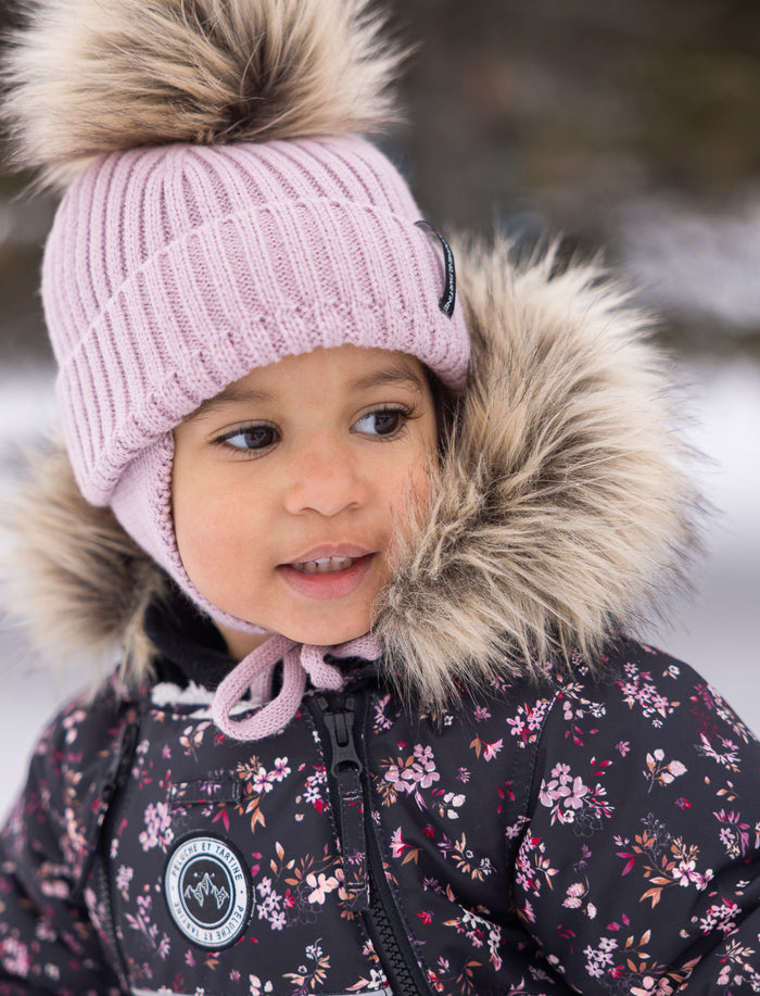 Habit de neige 1 pièce fleuri pour bébé fille