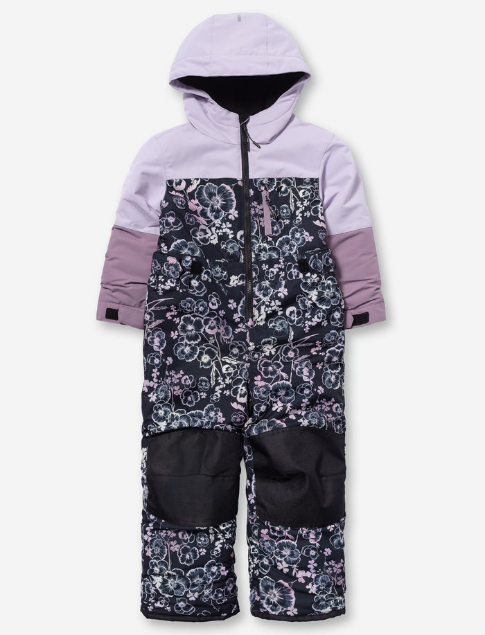 Habit de neige 1 pièce fleuri pour petite fille