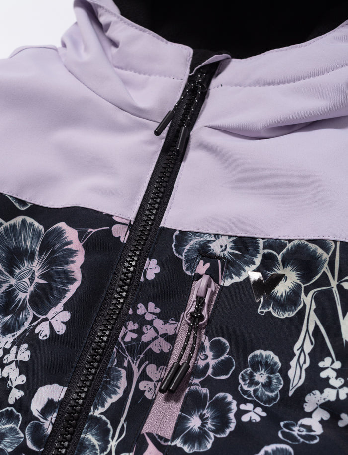 Habit de neige 1 pièce fleuri pour petite fille