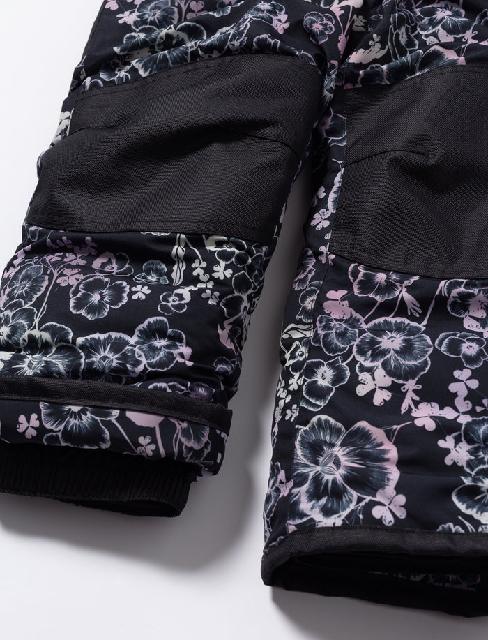 Habit de neige 1 pièce fleuri pour petite fille