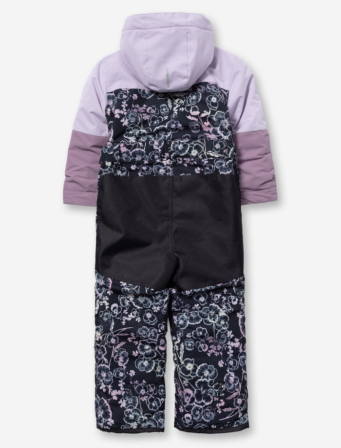 Habit de neige 1 pièce fleuri pour petite fille