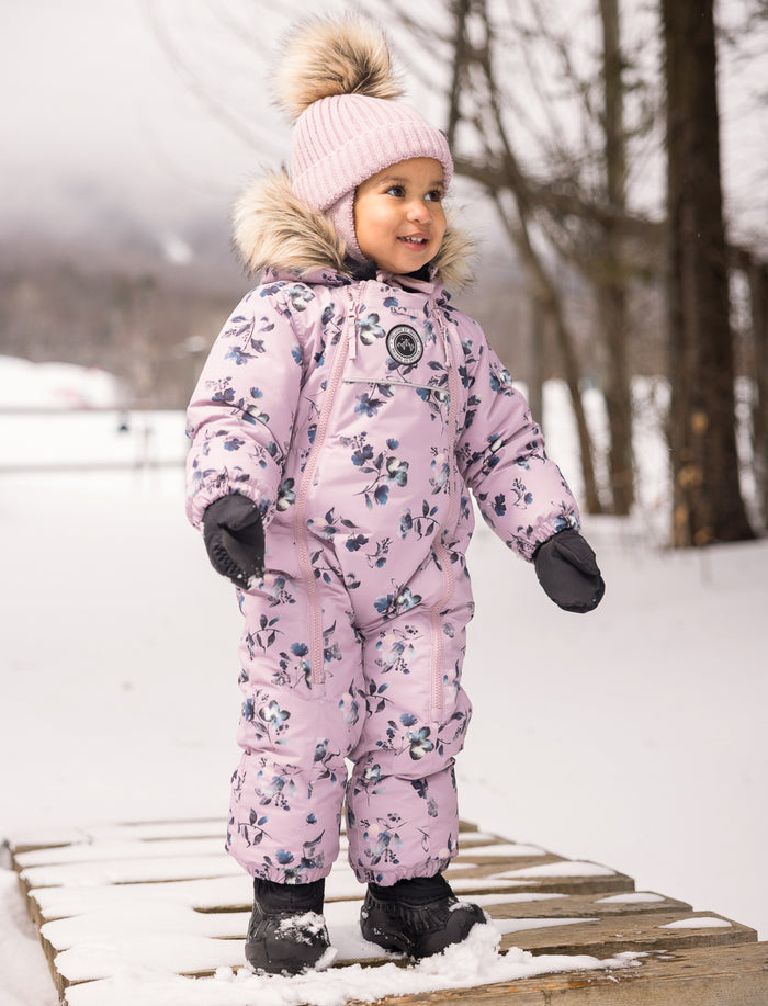 Habit de neige 1 pièce imprimé pour bébé fille