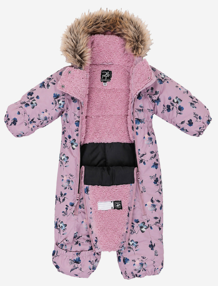 Habit de neige 1 pièce imprimé pour bébé fille