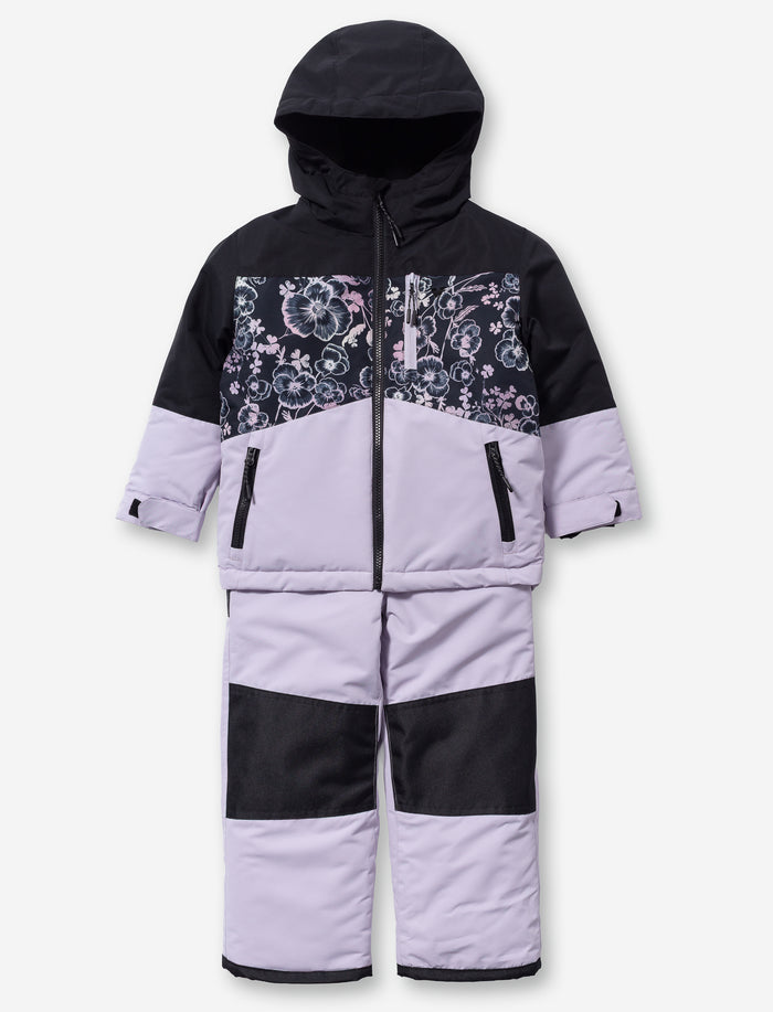 Habit de neige 2 pièces fleuri pour petite fille