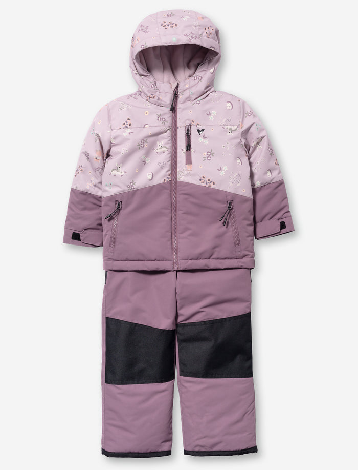 Habit de neige 2 pièces imprimé pour petite fille