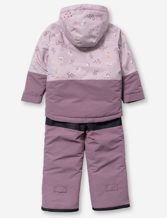 Habit de neige 2 pièces imprimé pour petite fille
