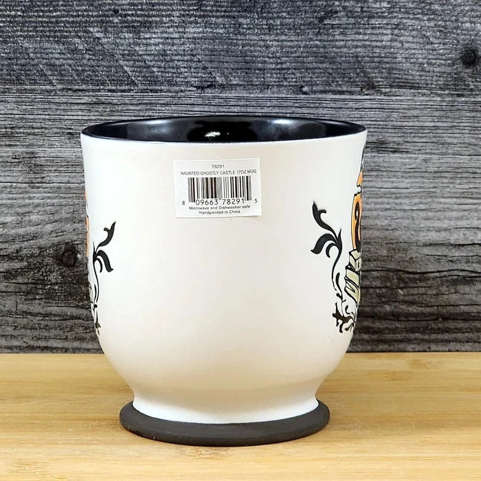 Halloween Mug Ceramic Black Cat Coffee Tea Cup Blue Sky 17oz