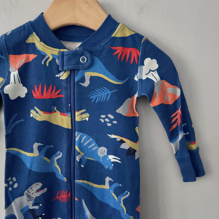 Hanna Andersson	/ Blue Dinosaur romper / 6M