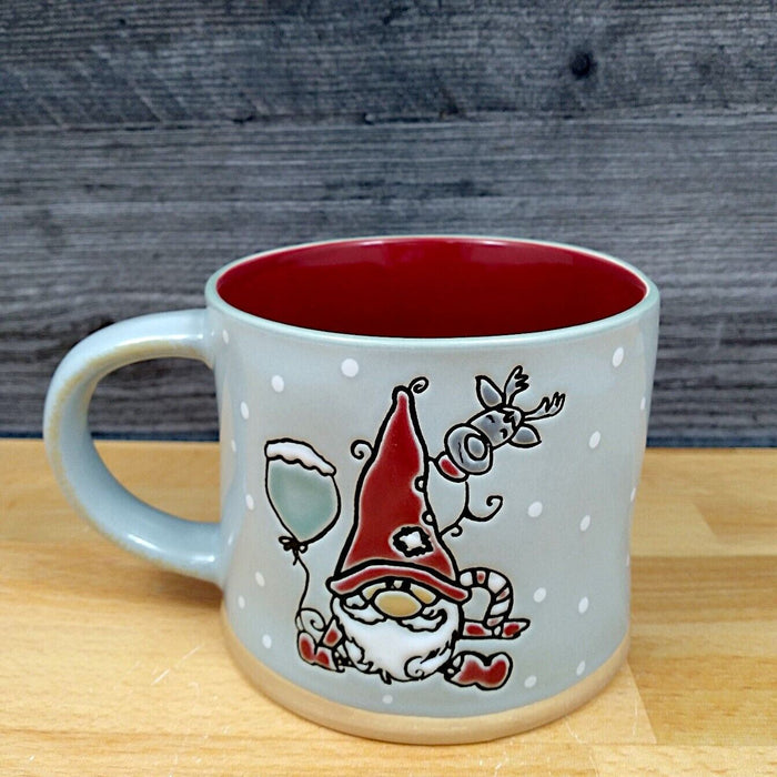Happy Holidays Gnome Coffee Mug 17oz 455ml Embossed Christmas Cup by Blue Sky