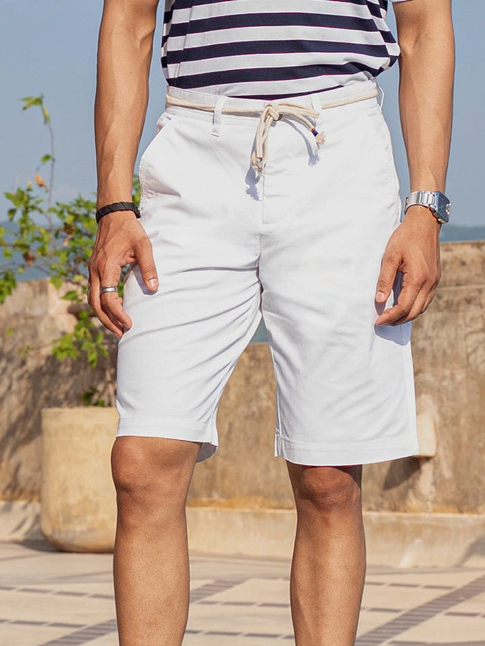 Harbour White Nautical Deck Shorts