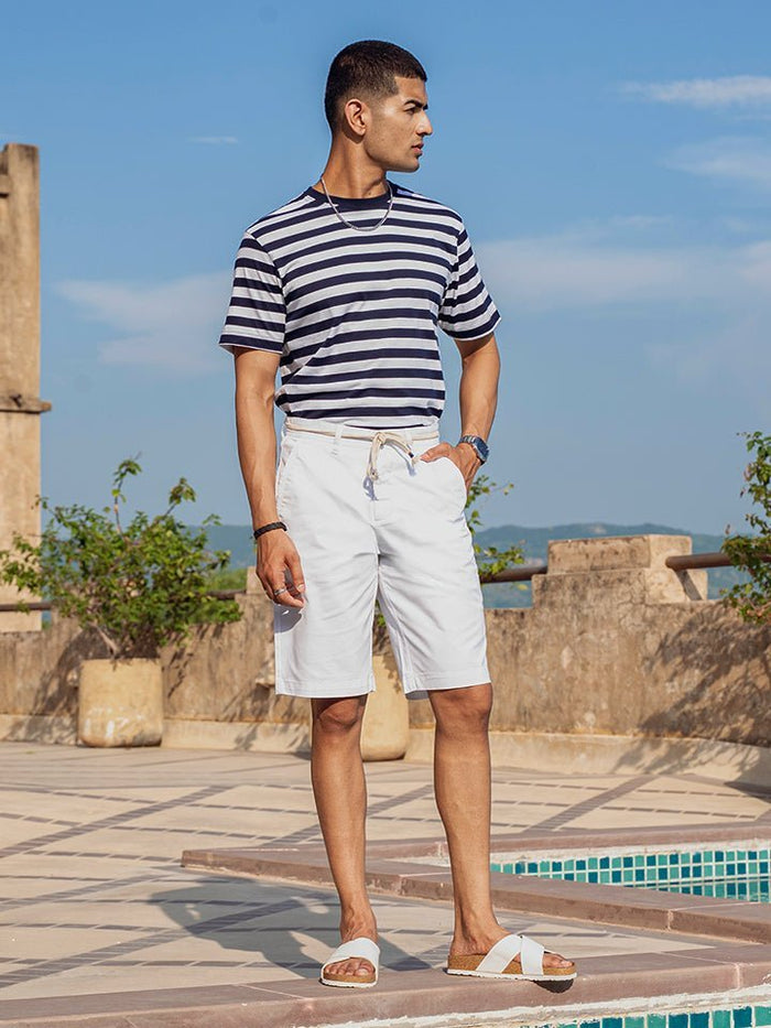 Harbour White Nautical Deck Shorts