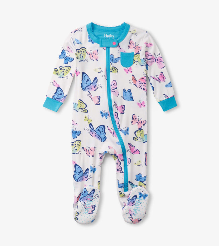 Hatley Baby Bamboo Coverall - Big Butterflies