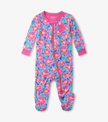 Hatley Baby Bamboo Coverall - Big Poppies