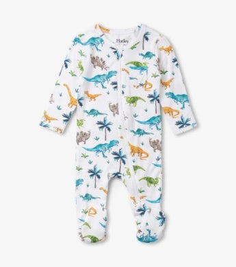 Hatley Baby Bamboo Coverall - Prehistoric Dino