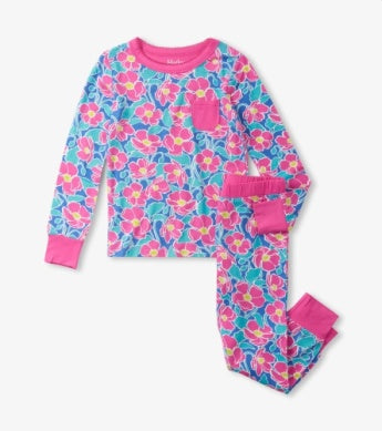 Hatley Bamboo Pajama Set - Big Poppies