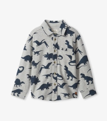 Hatley Big Dino Jersey Button Down Shirt