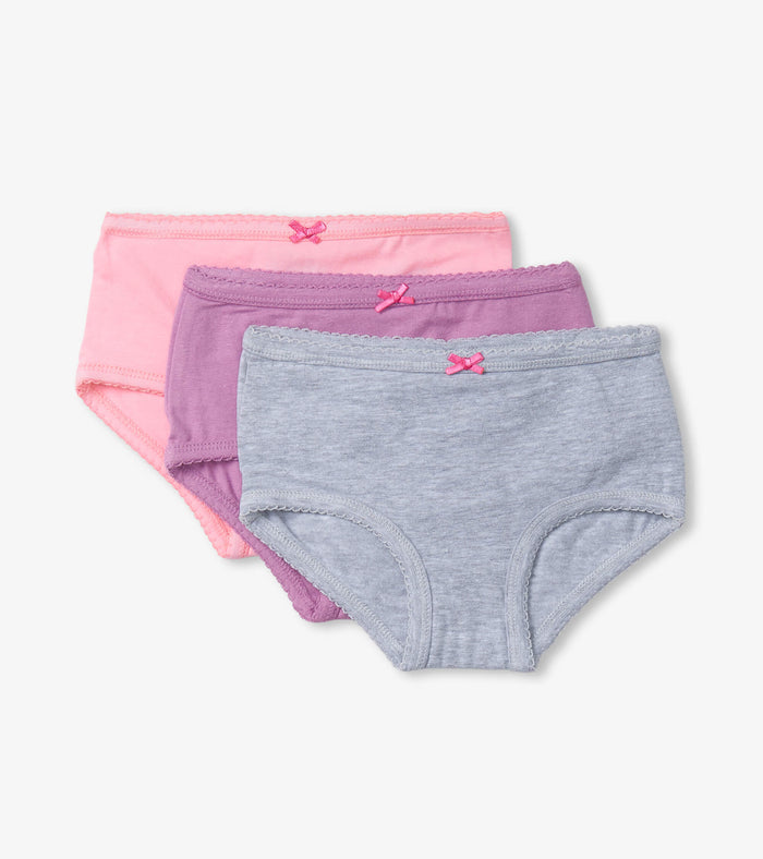 Hatley Girls Hipster Underwear 3 Pack - Classic Solid