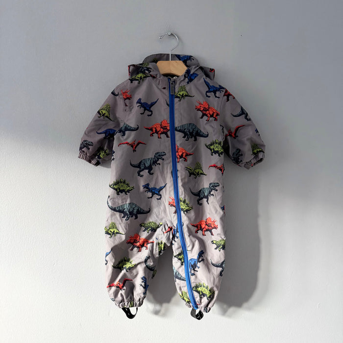 Hatley / Grey x dinosaur fleece lined suit / 9-12M