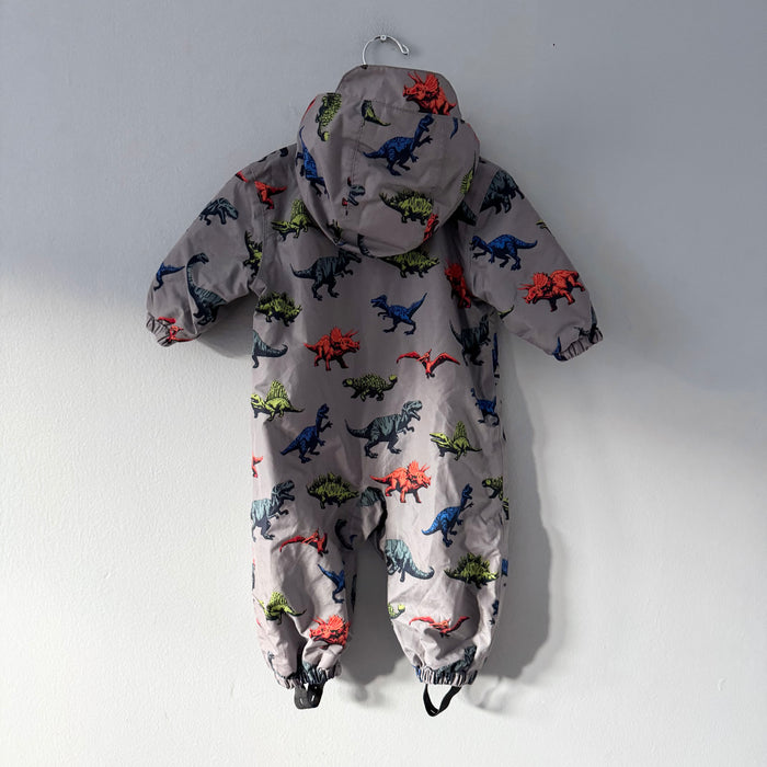 Hatley / Grey x dinosaur fleece lined suit / 9-12M