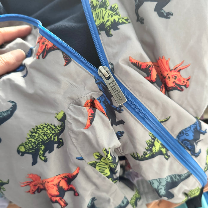 Hatley / Grey x dinosaur fleece lined suit / 9-12M