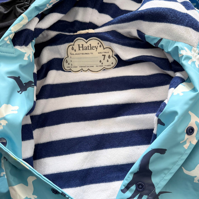Hatley / Light blue x dinosaur rain jacket / 7Y