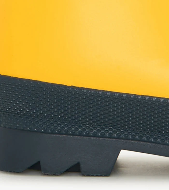 Hatley Matte Rain Boots - Yellow and Navy