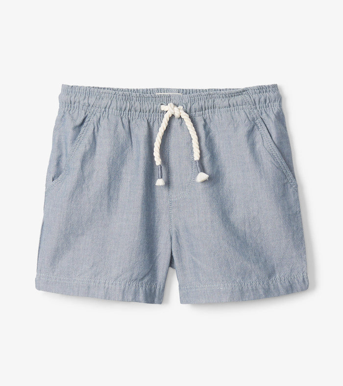 Hatley Pull-On Shorts - Chambray