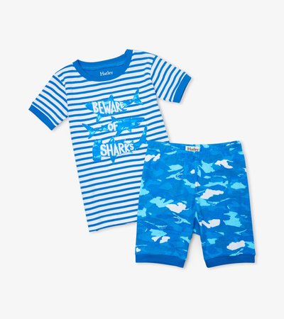 Hatley Short Pajama Set - Shark Camo