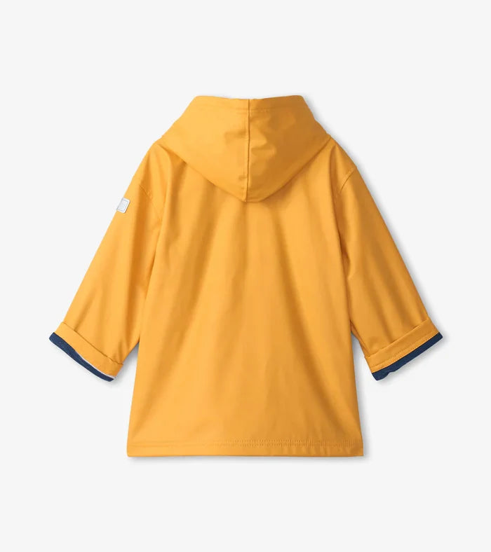 Hatley Zip Up Splash Jacket - Yellow and Navy