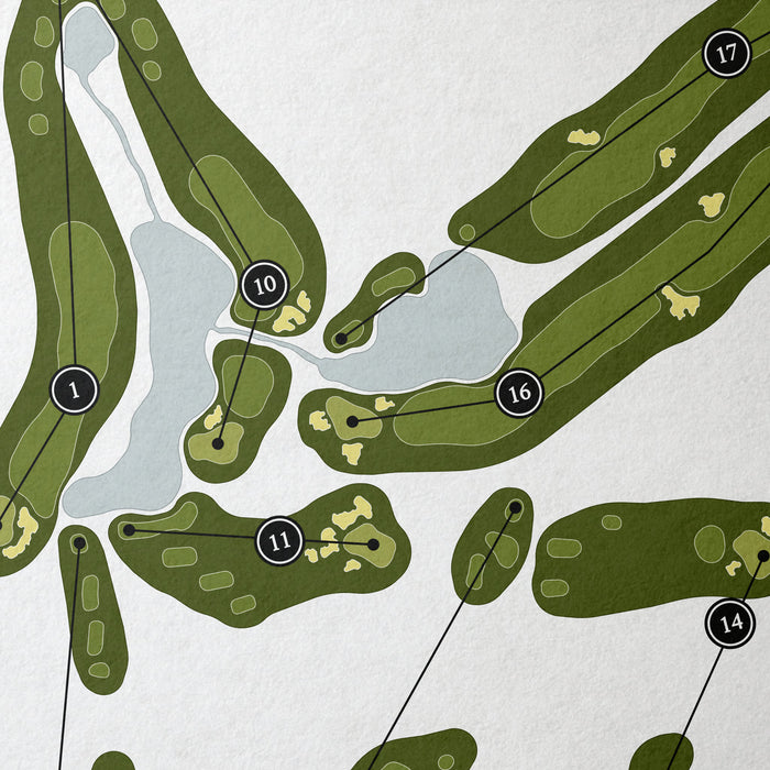 Hayfields Country Club | Golf Course Map | Close Up