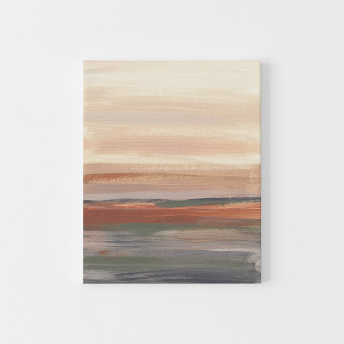 Neutral Earthy Desert Landscape Modern Abstract Painting Wall Art Print or Canvas - Jetty Home