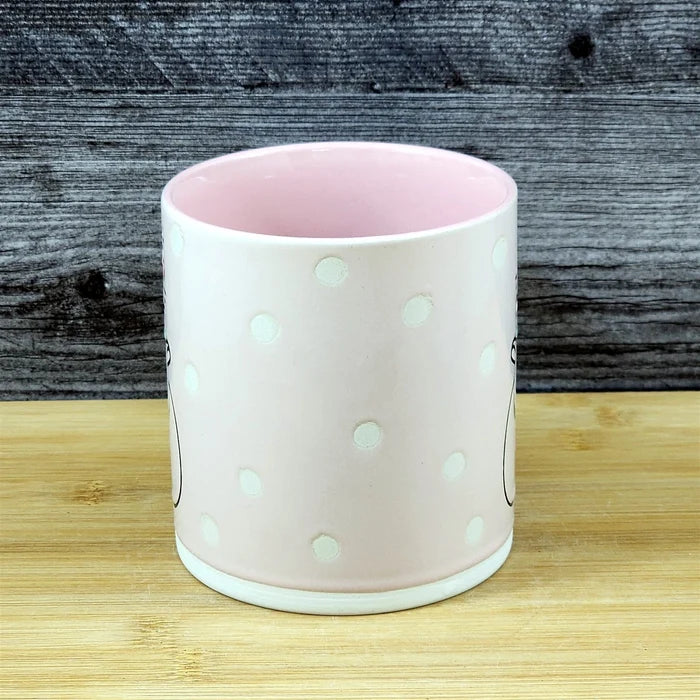 Hello Kitty Coffee Mug Ceramic Elaphure Tea Cup by Blue Sky Embossed 21oz Pink