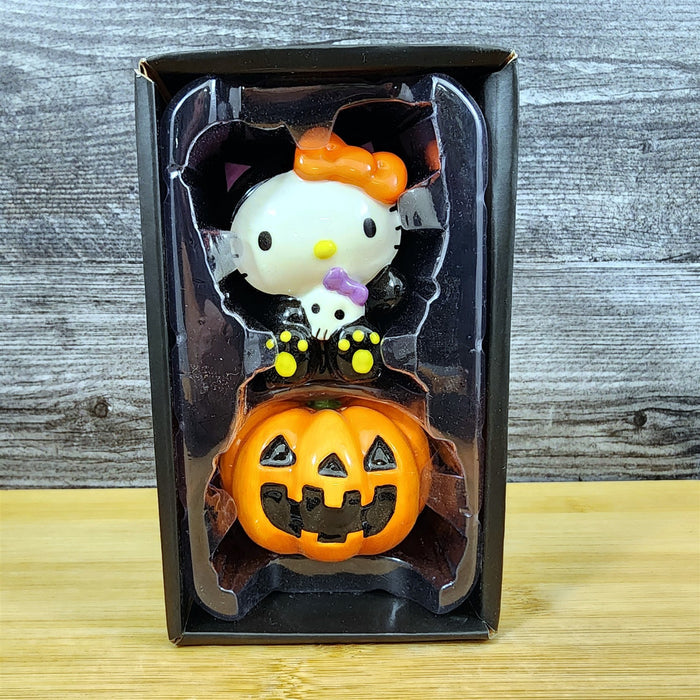 Hello Kitty Halloween Jack-o-Lantern Pumpkin Salt Pepper Set Ceramic Blue Sky