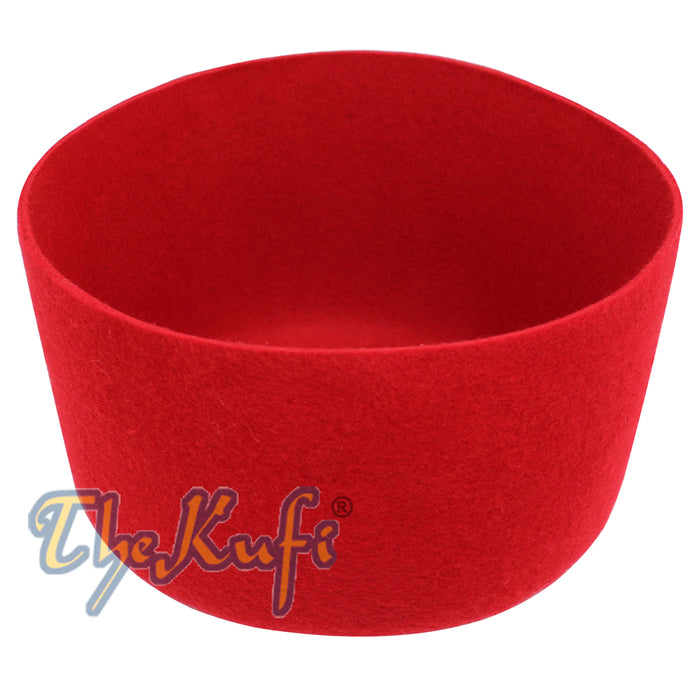 High Quality Red Fine Australian Felt Fez Kufi with Tip
