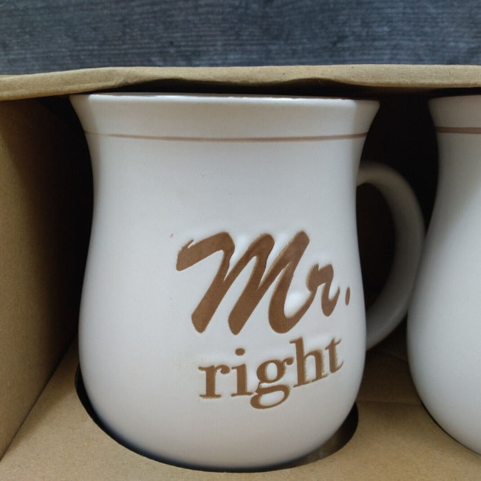 His and Hers Coffee Mug Set 18oz (532ml) Each Embossed Tea Cup Blue Sky