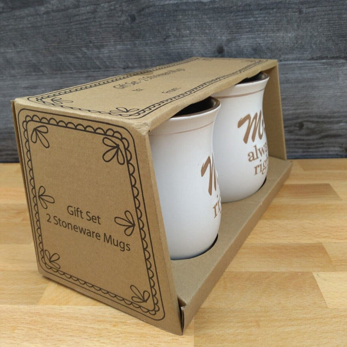 His and Hers Coffee Mug Set 18oz (532ml) Each Embossed Tea Cup Blue Sky